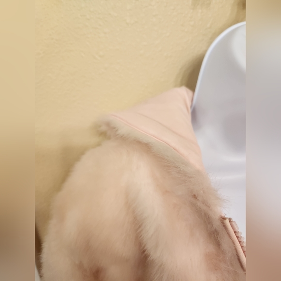 Baby Pink Paris Blues Reversible Fur Jacket Size Large | Vintage | 2000's - Picture 2 of 11